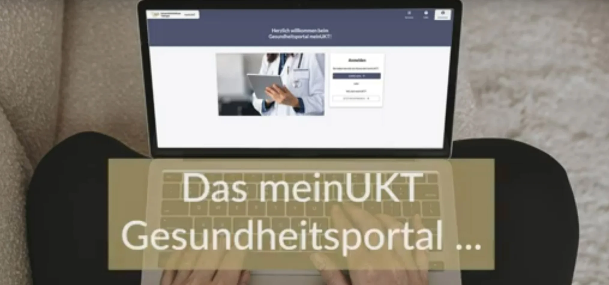 Video Thumbnail: Bildschirm mit Händen